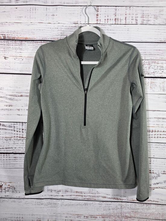 Nike Tops - NIke Pro Dri Fit Quater Zip Long Sleeve athletic women's pullover size Large